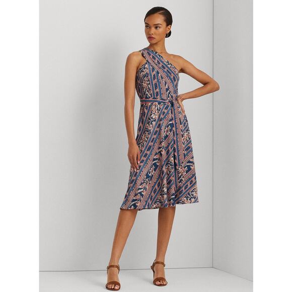 NWT Ralph Lauren One Shoulder Dress - Picture 1 of 7